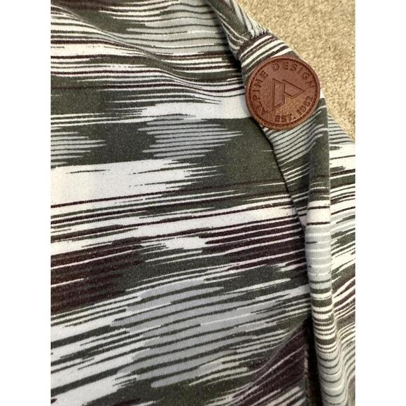 Men’s M Alpine Design Full Zip Graphic Striped Hoodie Coogi Style Pockets - Picture 4 of 6